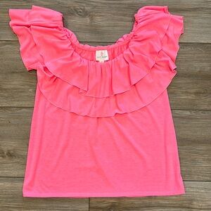 Julie Brown Ruffle Top